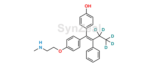 Picture of (Z)-4-Hydroxy-N-Desmethyl Tamoxifen D5