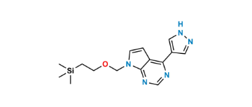 Picture of Ruxolitinib Dibenzoyl SEM Pyrimidine Impurity