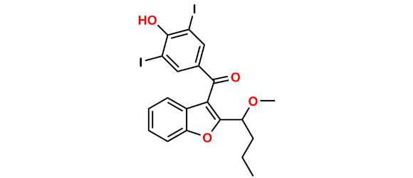 Picture of Des-O-[2-(diethylamino)ethyl]-1-methoxy Amiodarone