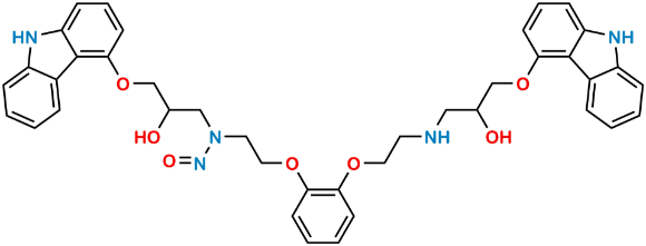 Picture of Carvedilol Bis alkylpyrocatechol Derivative Nitroso Impurity