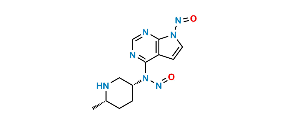 Picture of N,N-DiNitroso Ritlecitinib Des Methyl Vinyl ketone Impurity (Possibility 2)