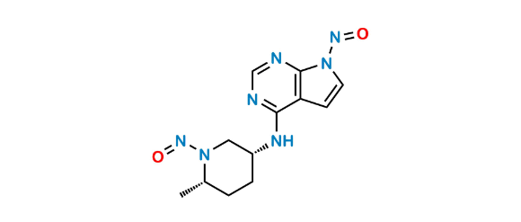 Picture of N,N-DiNitroso Ritlecitinib Des Methyl Vinyl ketone Impurity (Possibility 3)
