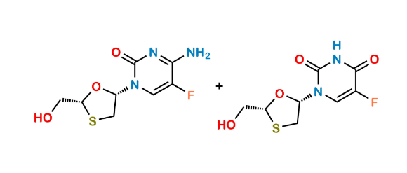 Picture of Mixture of Emtricitabine & Emtricitabine 5-Fluorouracil Analog