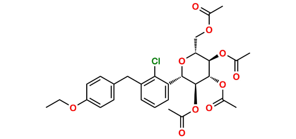 Picture of 2-Chloro Dapagliflozin Tetraacetate