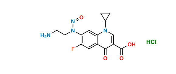 Picture of N-Nitroso Ciprofloxacin EP Impurity C (HCl Salt)