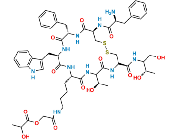 Picture of GlycoLactyl adduct -Lys –Octreotide Impurity 2
