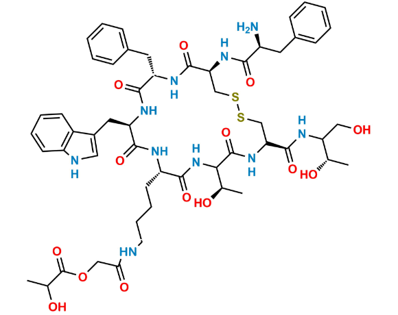 Picture of GlycoLactyl adduct -Lys –Octreotide Impurity 2