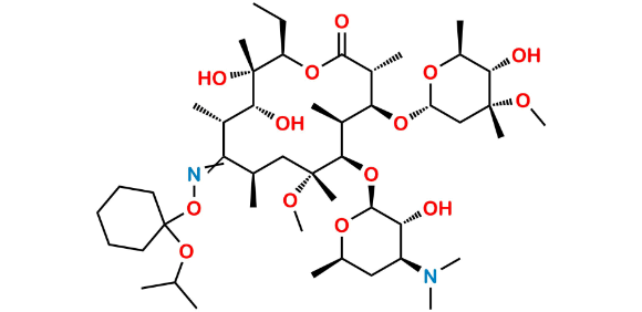 Picture of 6-O-Methylerythromycin A 9-(E)-O-(1-isopropoxycyclohexyl)-oxime
