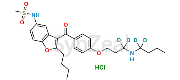 Picture of Desbutyl Dronedarone-D4 Hydrochloride