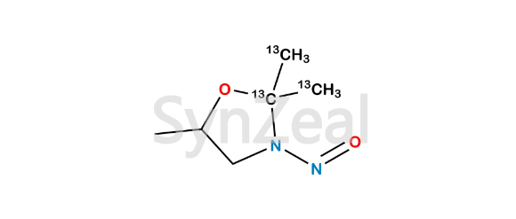 Picture of 2,2,5-Trimethyl-3-Nitrosooxazolidine-13C3