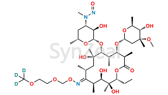Picture of N-Demethyl N-nitroso Roxithromycin D3