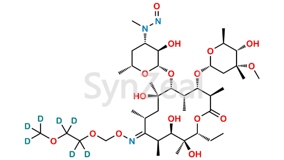 Picture of N-Demethyl N-nitroso Roxithromycin D7